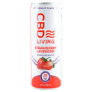 CBD LIVING STRAWBERRY LAVENDER SPARKLING WATER 12 OZ (12 Pack)