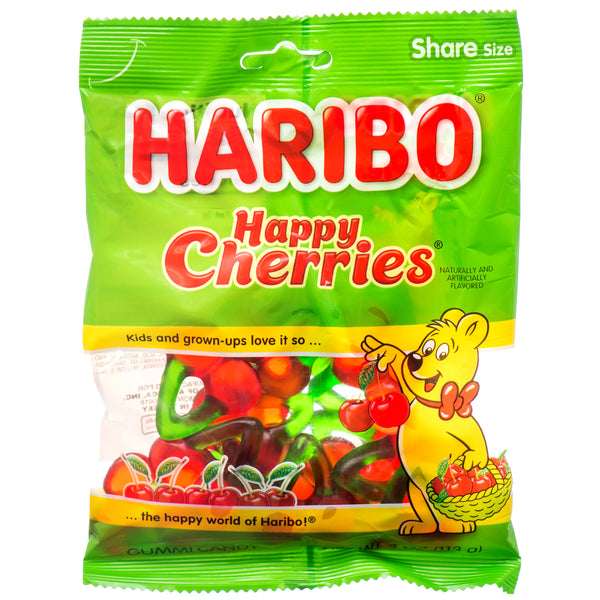 Haribo Twin Cherries Gummi Candy, 4 oz (12 Pack)