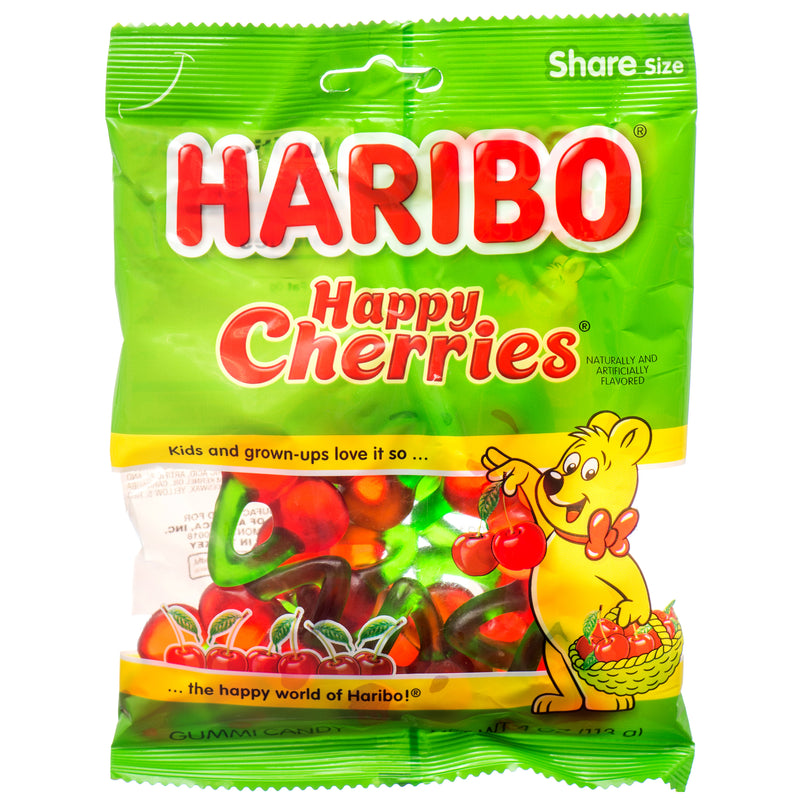 Haribo Twin Cherries Gummi Candy, 4 oz (12 Pack)