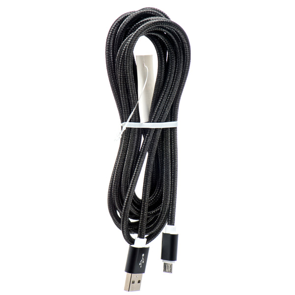 Charging Cable 10Ft Micro-Usb Asst Clrs (12 Pack)
