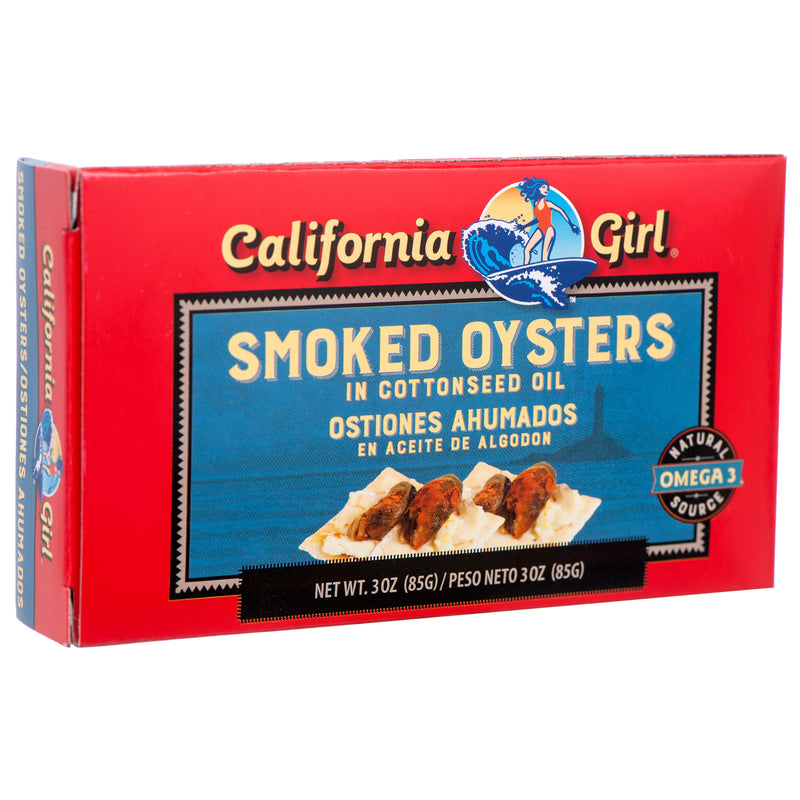 California Girl Smoked Oysters, 3 oz (12 Pack)