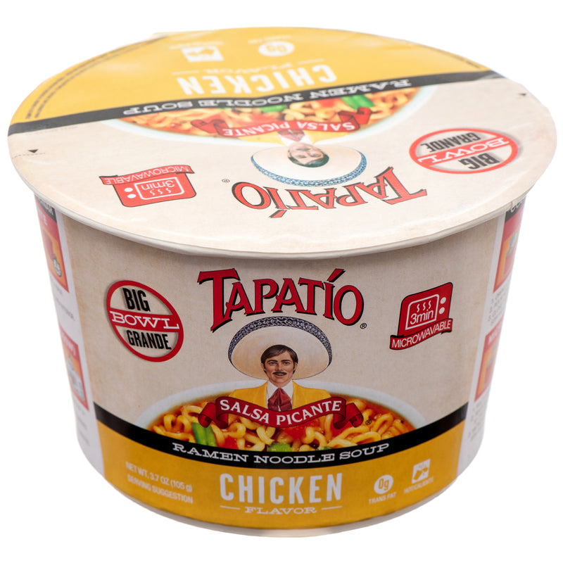 Tapatio Big Bowl Instant Ramen Noodle Soup, Chicken, 3.7 oz (6 Pack)
