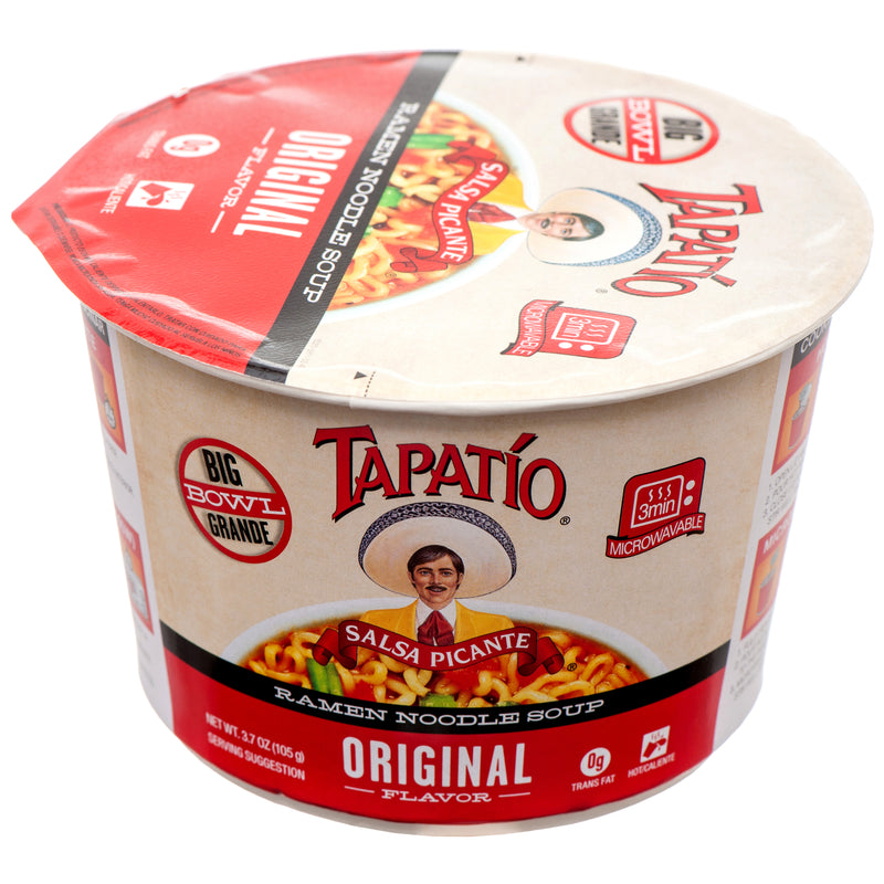 Tapatio Big Bowl Instant Ramen Noodle Soup, Original, 3.7 oz (6 Pack)