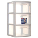 Sterilite Drawer Cart 3 Unit White Medium (2 Pack)