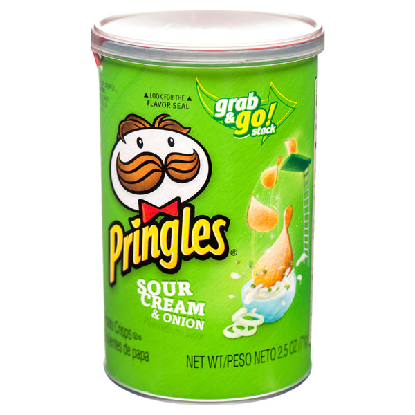 Pringles Sour Cream & Onion Potato Chips, 2.5 oz (12 Pack)