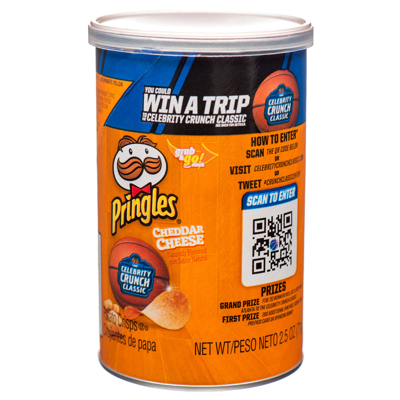 Pringles Cheddar Cheese Potato Chips, 2.5 oz (12 Pack)
