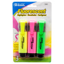 Fluorescent Highlighter w/ Pocket Clip (24 Pack)