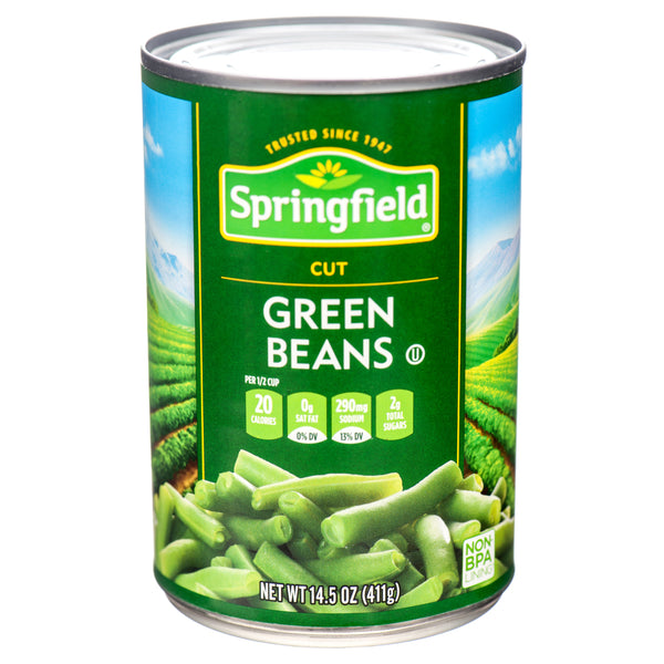 Springfield Green Beans Cut, 14.5 oz (24 Pack)