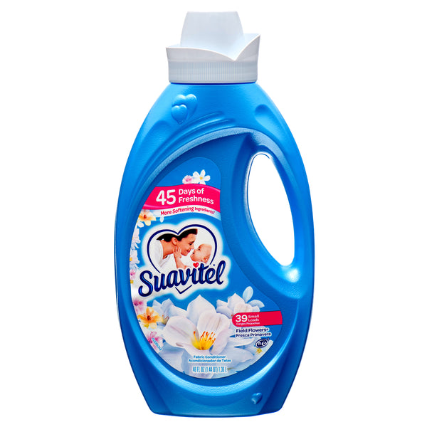 Suavitel Fabric Softener, Field Flowers, 46 oz (6 Pack)