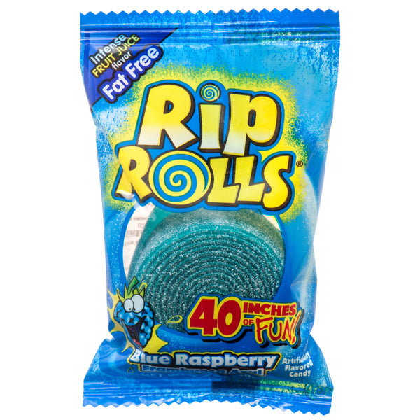 Rip Roll Sour Candy, Blue Raspberry (24 Pack)