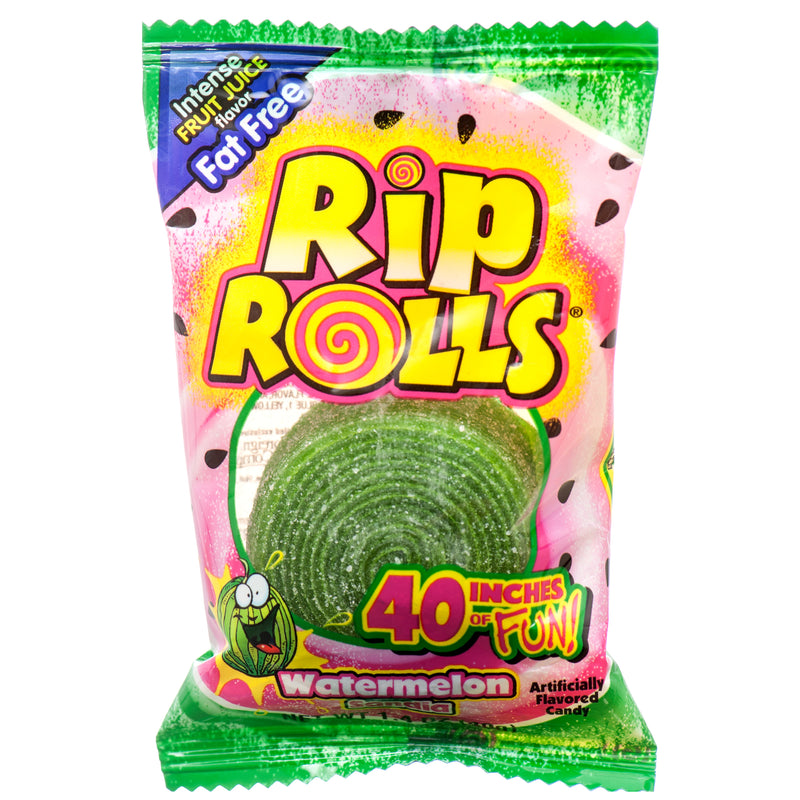 Rip Roll Sour Candy, Watermelon (24 Pack)