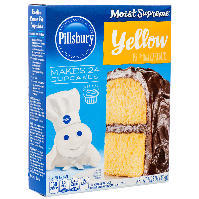 Pillsbury Yellow Cupcake Mix, 15.25 oz (12 Pack)