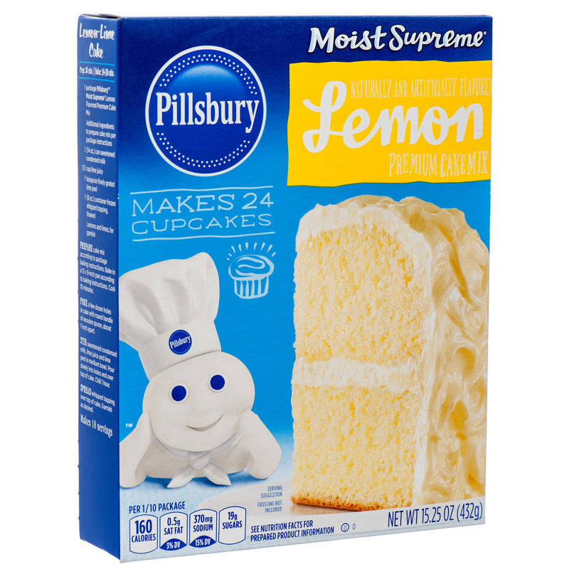 Pillsbury Cake Mix, Lemon, 15.25 oz (12 Pack)