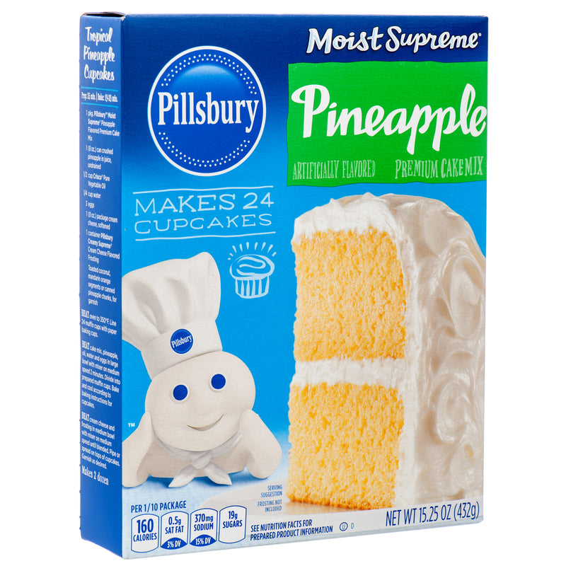 Pillsbury Cake Mix, Pineapple, 15.25 oz (12 Pack)