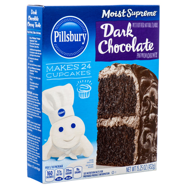 Pillsbury Cake Mix, Dark Chocolate, 15.25 oz (12 Pack)