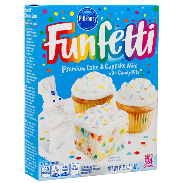 Pillsbury Cake Mix, Funfetti, 15.25 oz (12 Pack)