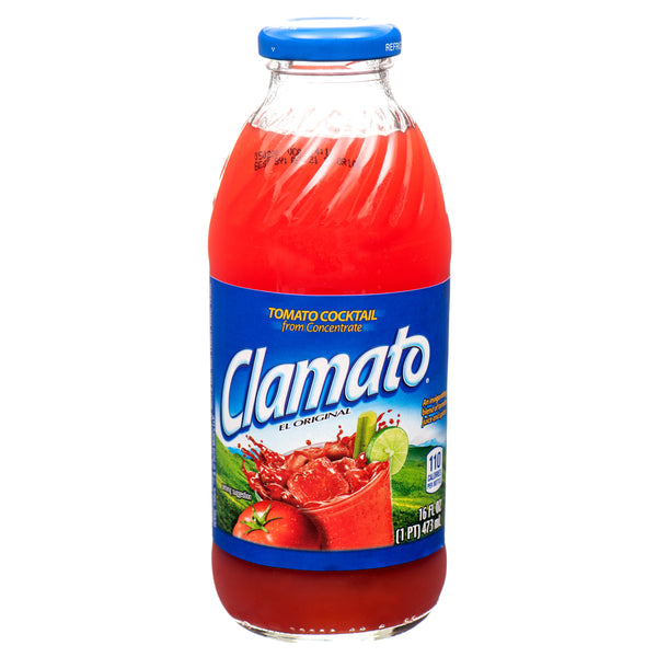 Clamato Tomato Cocktail Juice, 16 oz (12 Pack)