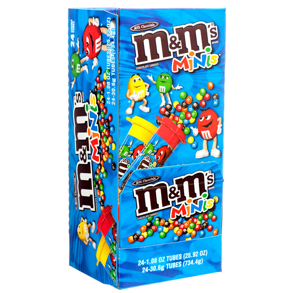 m&m's Minis Milk Chocolate Candy Tubes, 1 oz (24 Pack)