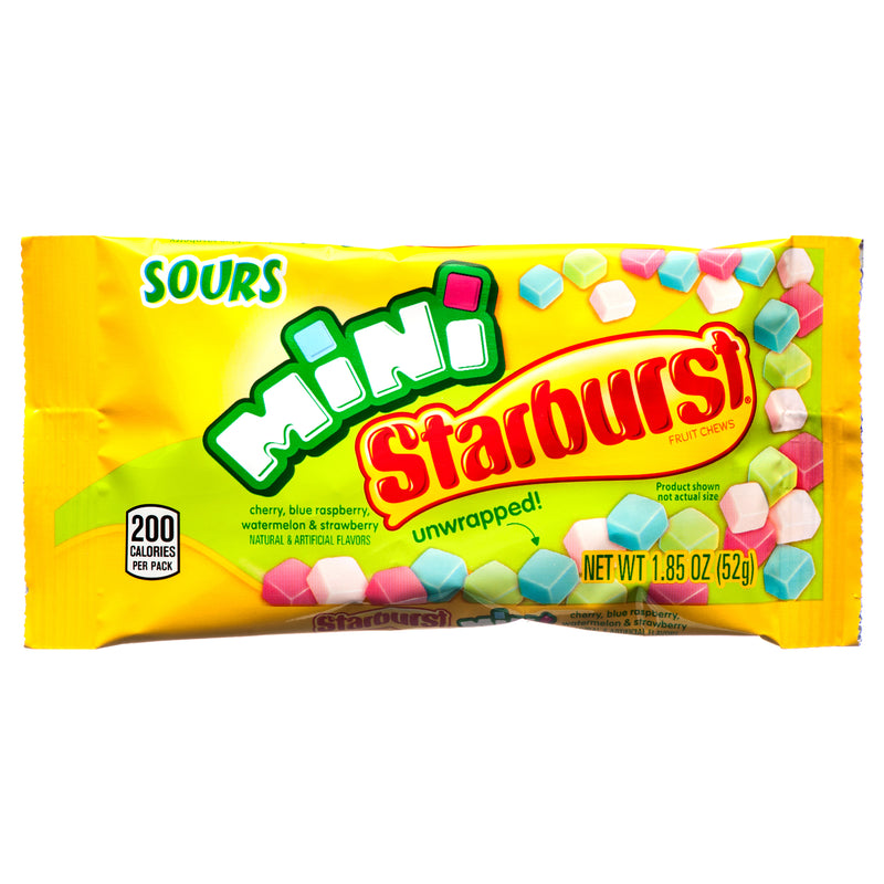 Starbust Mini Fruit Chew Sour Candy, 1.8 oz (24 Pack)