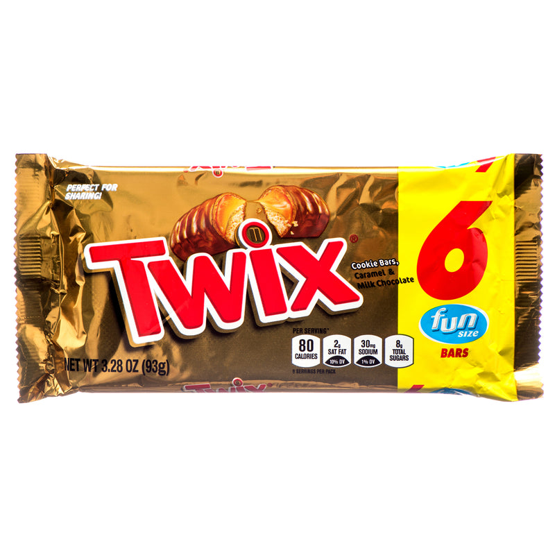 Twix Fun Size Chocolate Cookie Bars, 3.2 oz (36 Pack)