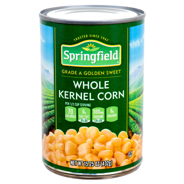 Springfield Whole Kernel Canned Corn, 15 oz (12 Pack)