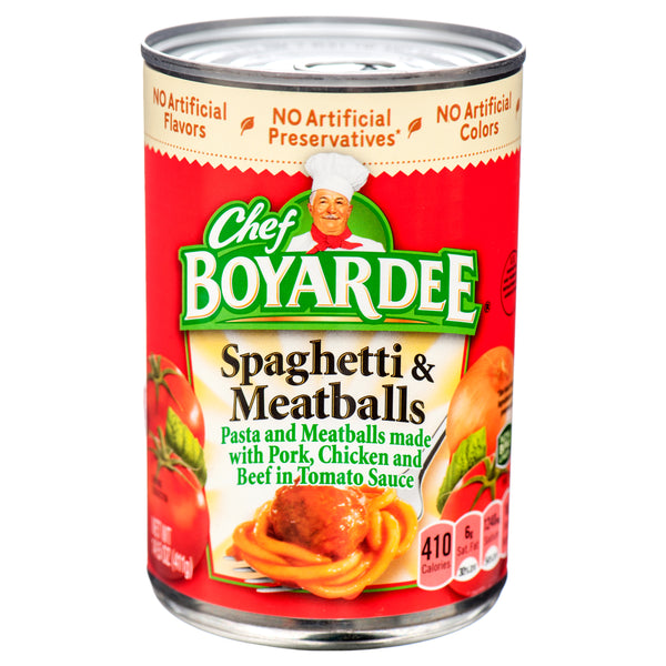 Chef Boyardee Spaghetti & Meatballs Canned, 14.5 oz (24 Pack)