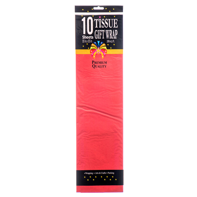 Tissue Wrap 10 Ct - Red (12 Pack)