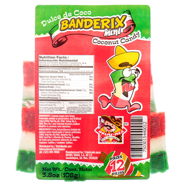 Dulmy Banderix Mini Coconut Candy, 12 Count (24 Pack)