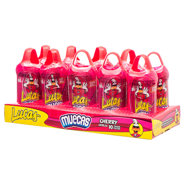 Lucas Muecas Cherry Candy, 10 Count (24 Pack)