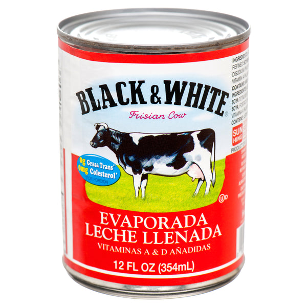 Black & White Canned Evaporated Milk, 12 oz (24 Pack)