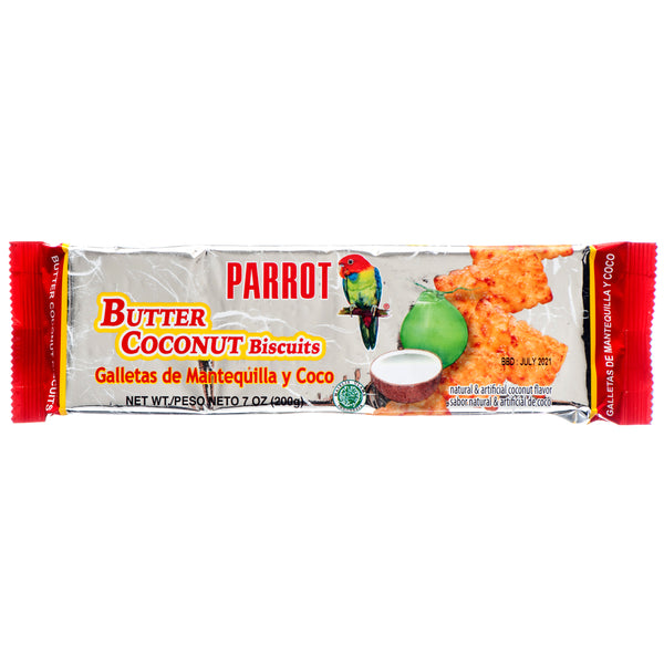 Parrot Biscuit Snacks, Butter Coconut, 7 oz (24 Pack)