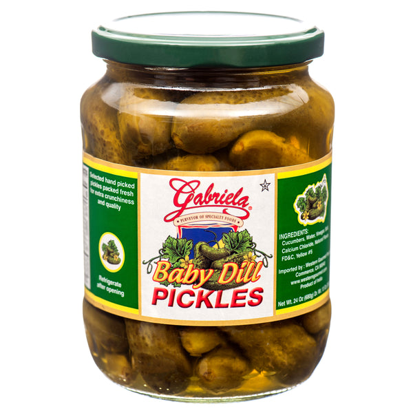 Gabriela Baby Dill Pickles, 24 oz (12 Pack)