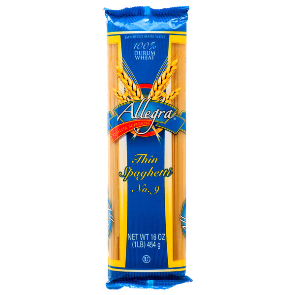 Allegra Thin Spaghetti Pasta, 16 oz (20 Pack)