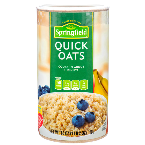 Springfield Quick Oats, 18 oz (12 Pack)