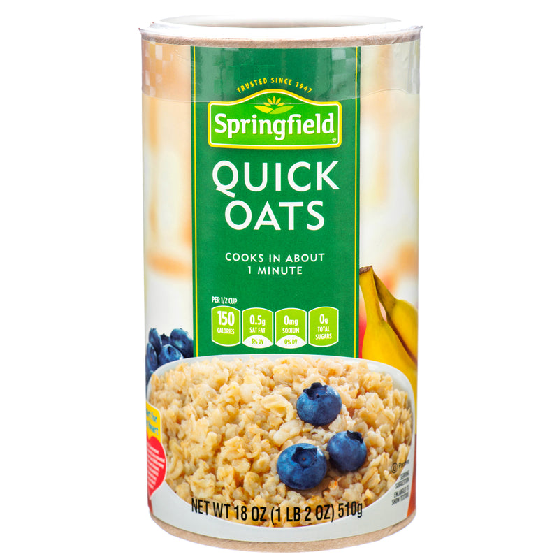 Springfield Quick Oats, 18 oz (12 Pack)