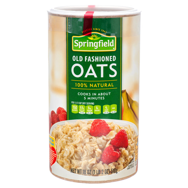 Springfield Old Fashioned Oats, 18 oz (12 Pack)