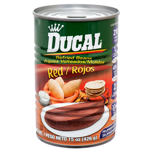 Ducal Canned Refried Red Beans, 15 oz (24 Pack)