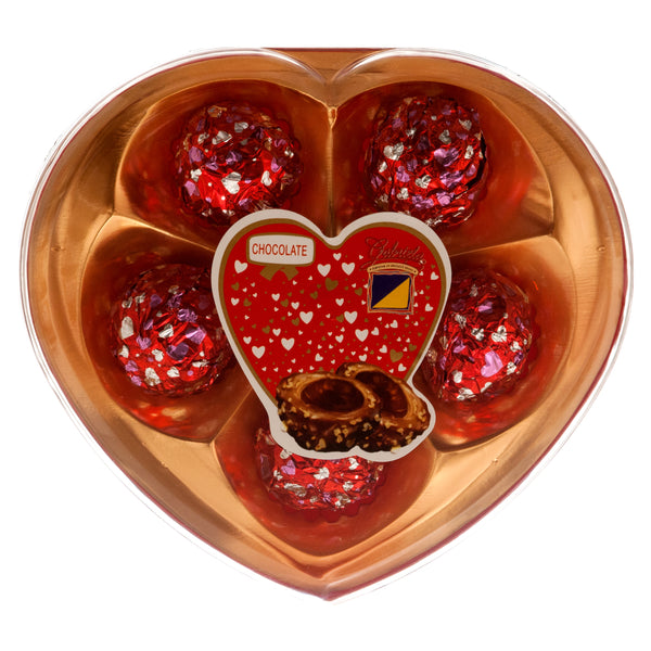 Chocolate Heart 5Pc Box 2.2 Oz (24 Pack)