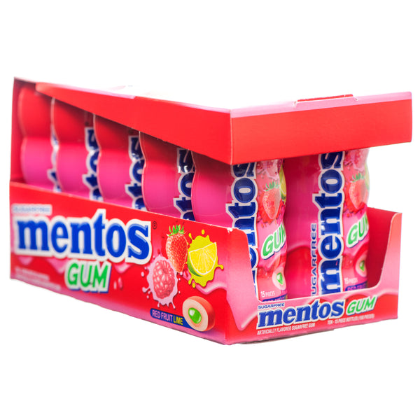Mentos Gum, Red Fruit Lime, 15 oz (10 Pack)