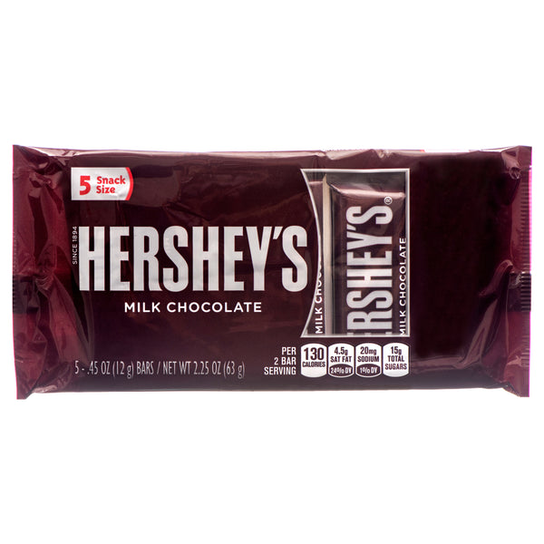 Hershey’s Snack Size Milk Chocolate Bar, 0.4 oz (24 Pack)