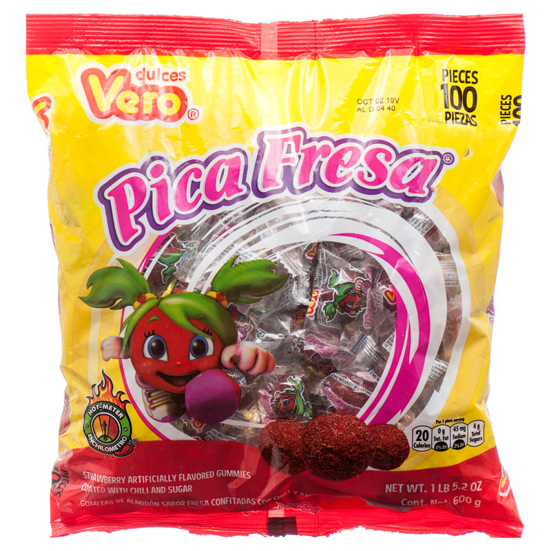 Vero Pica Fresa Watermelon Candy, 100 Count (8 Pack)