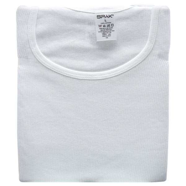 Spak Mens A-Shirt Lg White 3Pc (4 Pack)