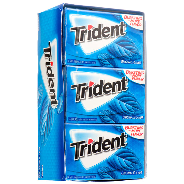 Trident Original Chewing Gum, 14 Count (10 Pack)