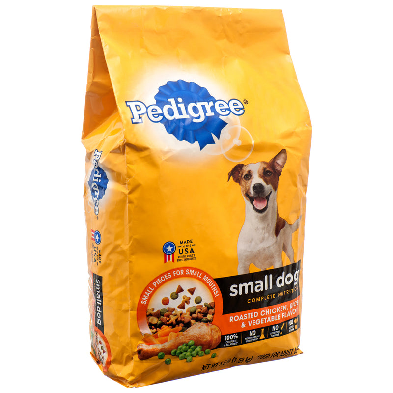 Pedigree Small Dog Food, Roasted Chicken, Rice, & Vegetable, 3.5 lb (4 Pack)