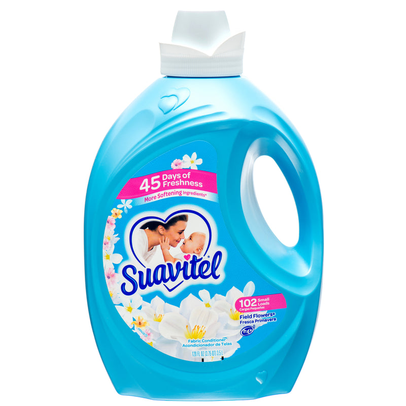 Suavitel Fabric Softener, Field Flowers, 120 oz (4 Pack)