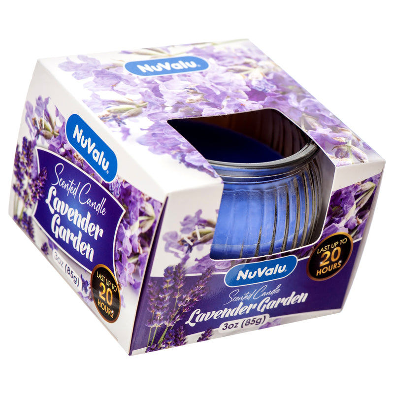 NuValu Scented Candle, Lavender Garden, 3 oz (12 Pack)