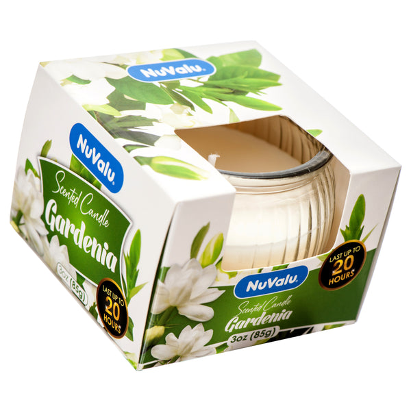 NuValu Scented Candle, Gardenia, 3 oz (12 Pack)