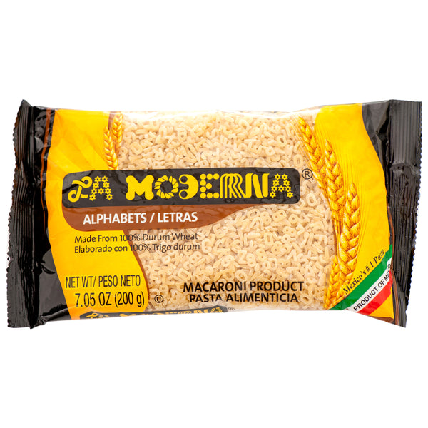 La Moderna Pasta Noodles, Alphabet, 7 oz (20 Pack)