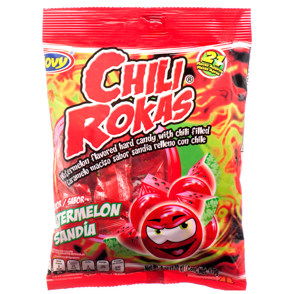 Jovy Chili Rokas, Watermelon, 6 oz (24 Pack)