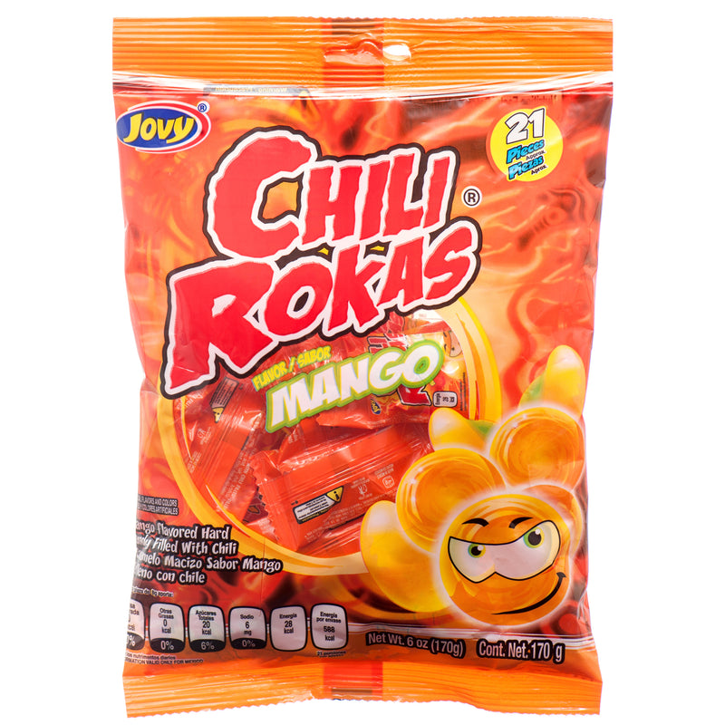 Jovy Chili Rokas, Mango, 6 oz (24 Pack)
